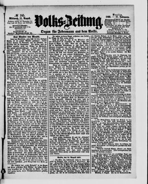 Volks-Zeitung on Aug 11, 1869