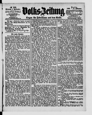 Volks-Zeitung vom 01.09.1869