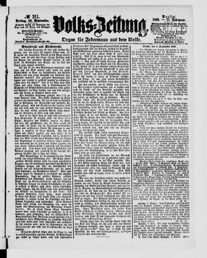 Volks-Zeitung vom 10.09.1869