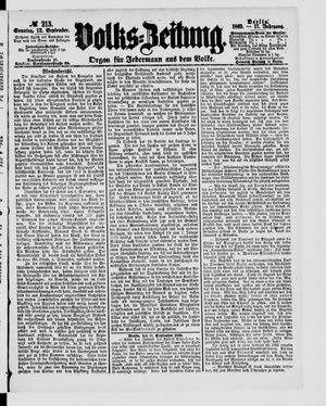Volks-Zeitung vom 12.09.1869