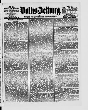 Volks-Zeitung vom 15.09.1869