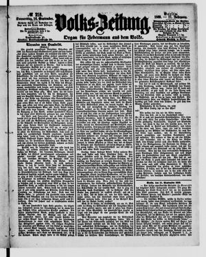 Volks-Zeitung vom 16.09.1869