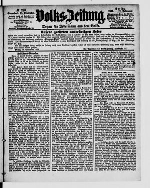 Volks-Zeitung vom 18.09.1869