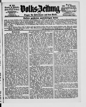 Volks-Zeitung vom 19.09.1869