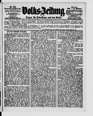 Volks-Zeitung vom 23.09.1869