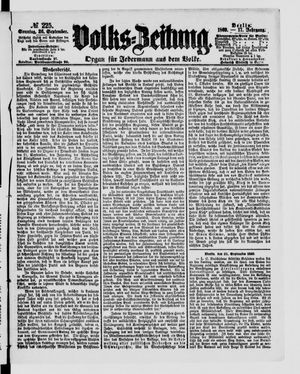 Volks-Zeitung vom 26.09.1869