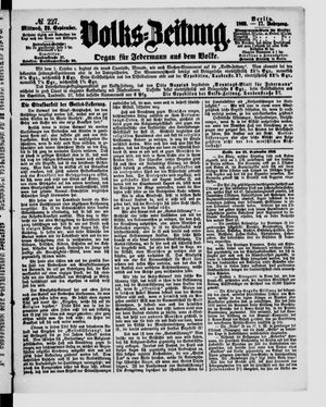 Volks-Zeitung vom 29.09.1869