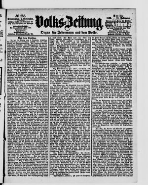 Volks-Zeitung vom 04.11.1869