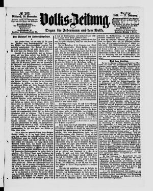 Volks-Zeitung vom 10.11.1869