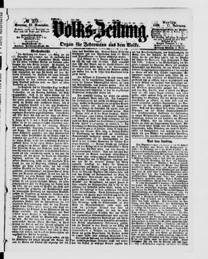 Volks-Zeitung on Nov 21, 1869
