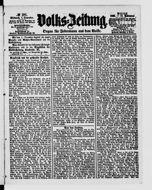 Volks-Zeitung on Dec 1, 1869