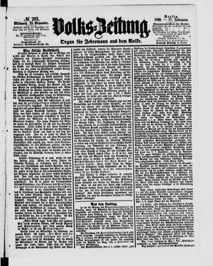 Volks-Zeitung vom 15.12.1869