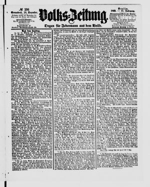Volks-Zeitung vom 18.12.1869