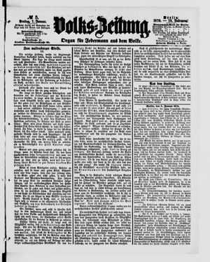 Volks-Zeitung vom 07.01.1870