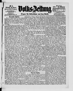 Volks-Zeitung vom 12.01.1870