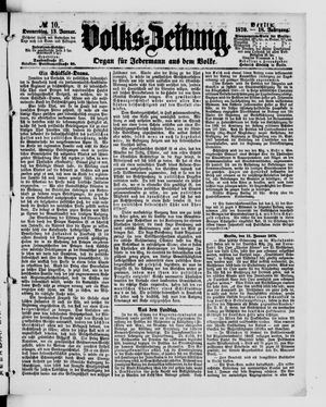 Volks-Zeitung vom 13.01.1870