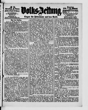 Volks-Zeitung vom 15.01.1870
