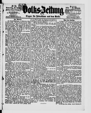 Volks-Zeitung on Jan 27, 1870