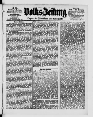Volks-Zeitung vom 08.02.1870