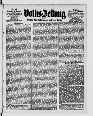Volks-Zeitung vom 20.02.1870