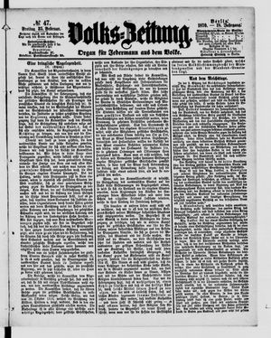 Volks-Zeitung vom 25.02.1870