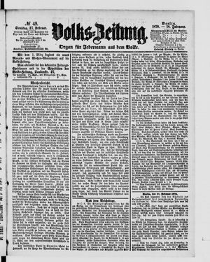 Volks-Zeitung vom 27.02.1870