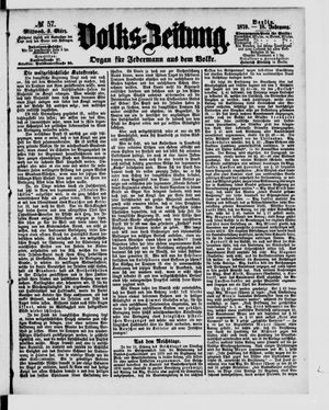 Volks-Zeitung vom 09.03.1870