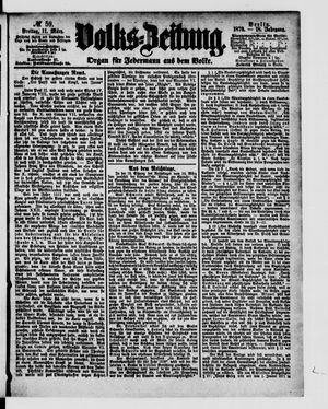Volks-Zeitung vom 11.03.1870