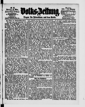 Volks-Zeitung on Mar 16, 1870