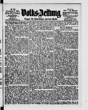 Volks-Zeitung vom 17.03.1870