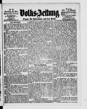 Volks-Zeitung on Mar 26, 1870