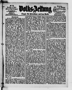 Volks-Zeitung vom 03.04.1870