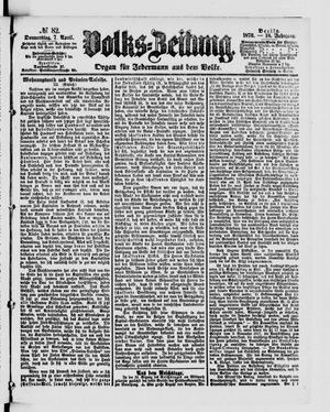 Volks-Zeitung vom 07.04.1870