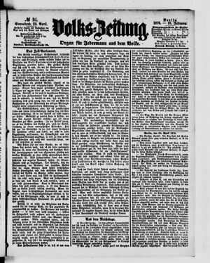 Volks-Zeitung vom 23.04.1870