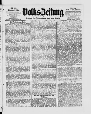 Volks-Zeitung on May 3, 1870