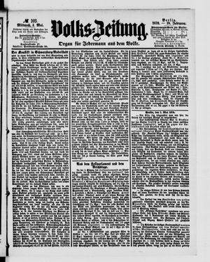 Volks-Zeitung on May 4, 1870