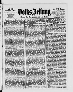 Volks-Zeitung vom 05.05.1870