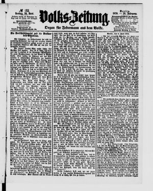 Volks-Zeitung vom 10.06.1870
