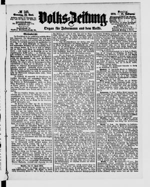 Volks-Zeitung vom 19.06.1870