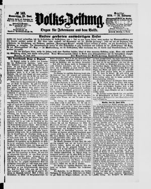 Volks-Zeitung vom 23.06.1870