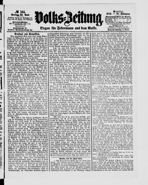 Volks-Zeitung vom 24.06.1870