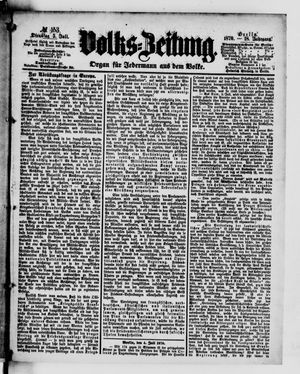 Volks-Zeitung vom 05.07.1870