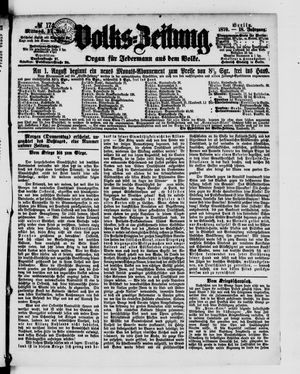Volks-Zeitung vom 27.07.1870
