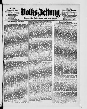 Volks-Zeitung vom 31.07.1870