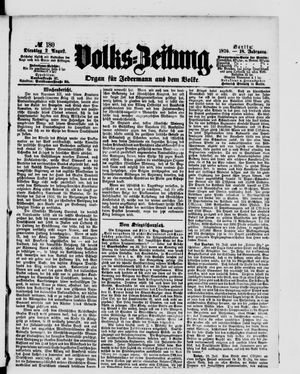Volks-Zeitung vom 02.08.1870
