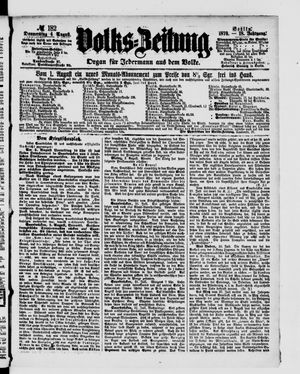 Volks-Zeitung vom 04.08.1870