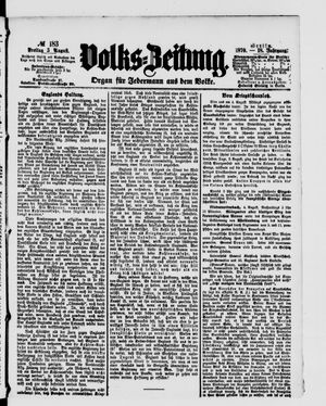 Volks-Zeitung vom 05.08.1870