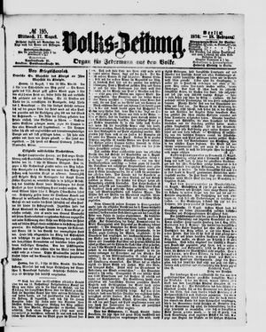 Volks-Zeitung vom 17.08.1870