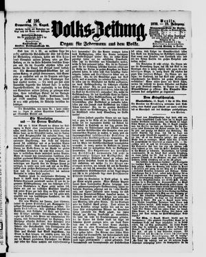 Volks-Zeitung vom 18.08.1870