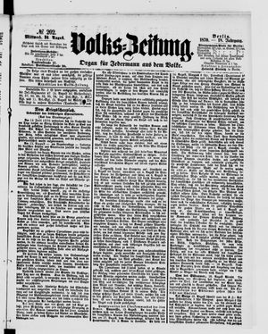 Volks-Zeitung vom 24.08.1870